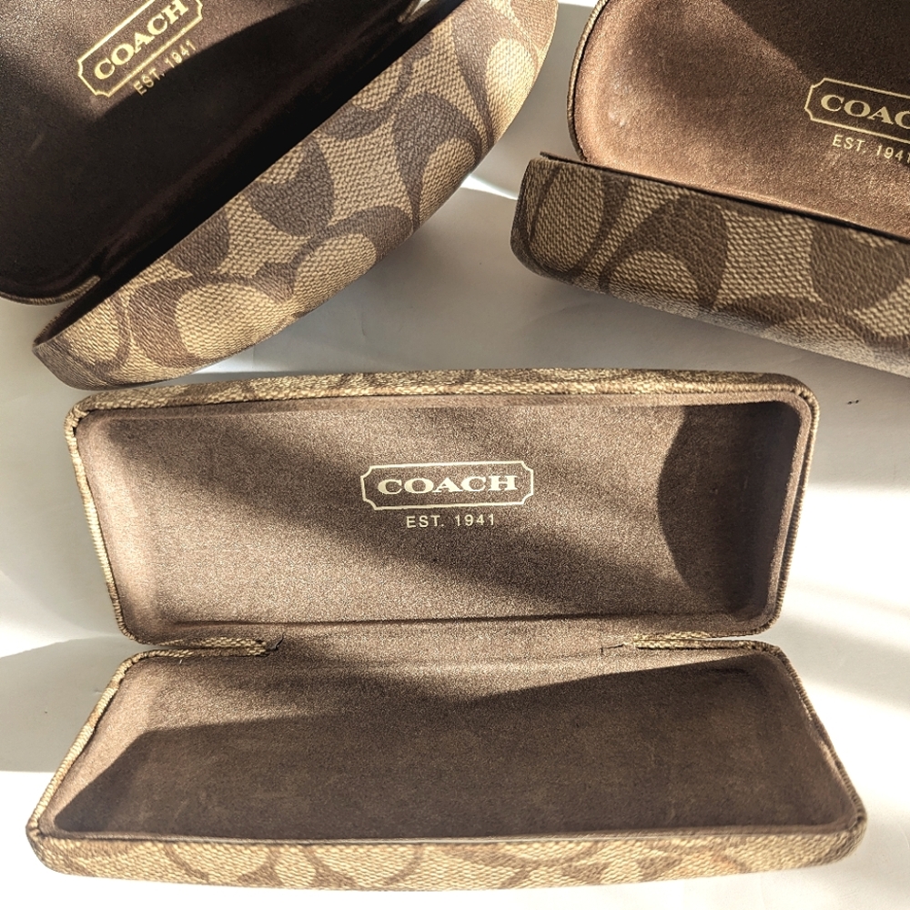 COACH Logo Hardcases Sunglasses Eyeglasses 3x LOT BUNDLE